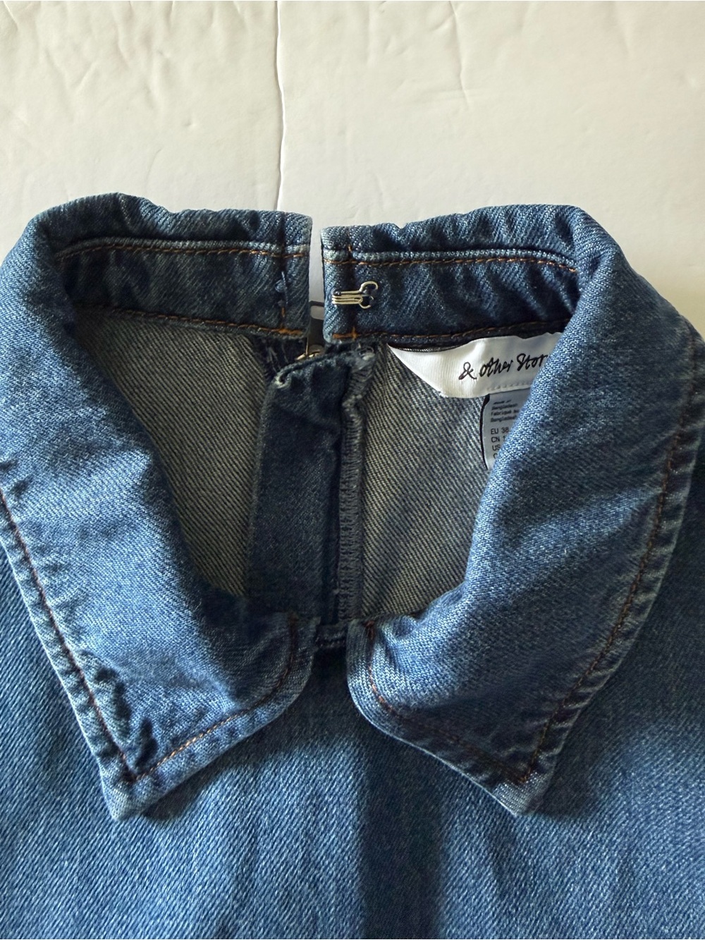 & Other Stories Blue Denim Mini Dress - Picture 13 of 13